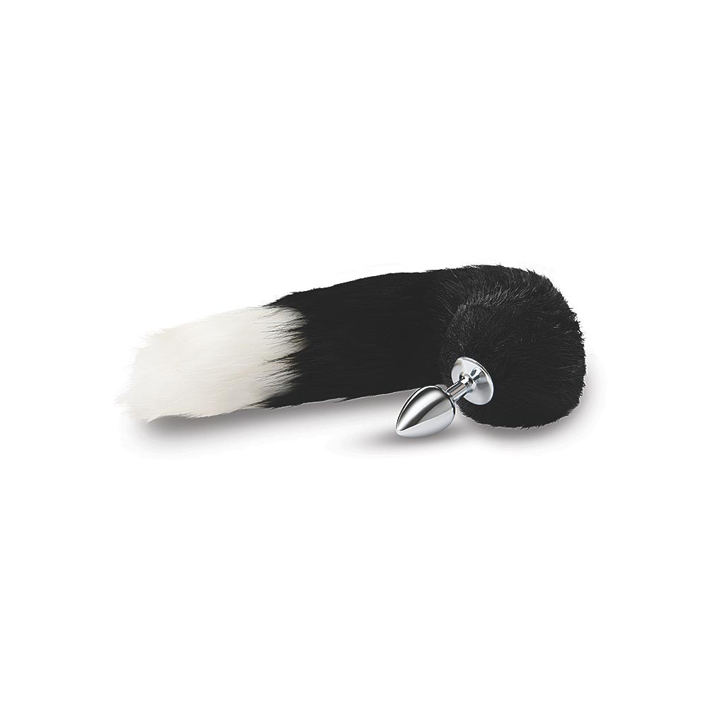 Whipsmart 2.5” Metal Plug with 14” Black Indigo Fox Tail