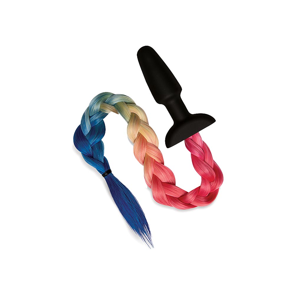 Whipsmart 4.9” Silicone Plug with Play Tails Rainbow Tail