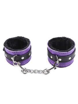 Black & Purple Fuzzy Handcuffs