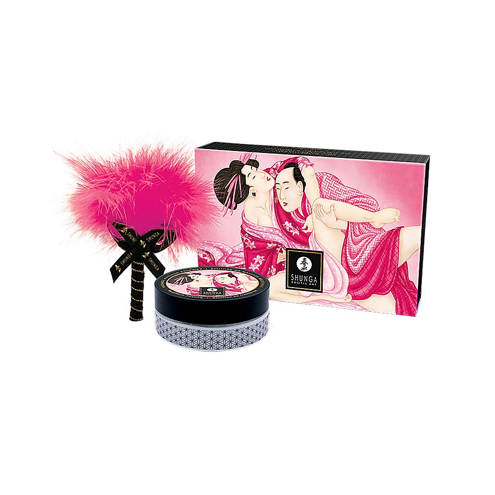 Shunga Kissable Massage Powder Raspberry Feeling 2.65 Oz