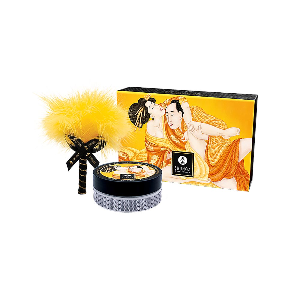 Shunga Kissable Massage Powder Luscious Mango 2.65 Oz