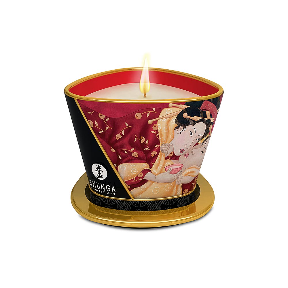 Shunga Massage Candle Sparkling Strawberry Wine 170 ml