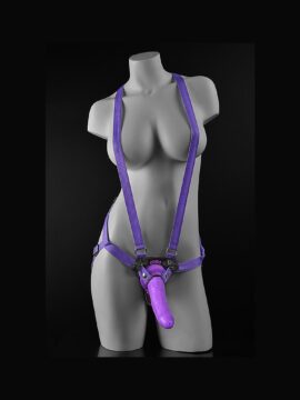 Dillio 7'' Strap-On Suspender Harness Set Purple