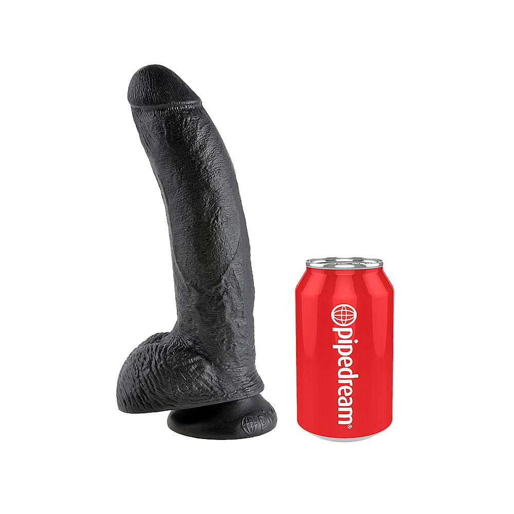 King Cock 9” with Balls Black