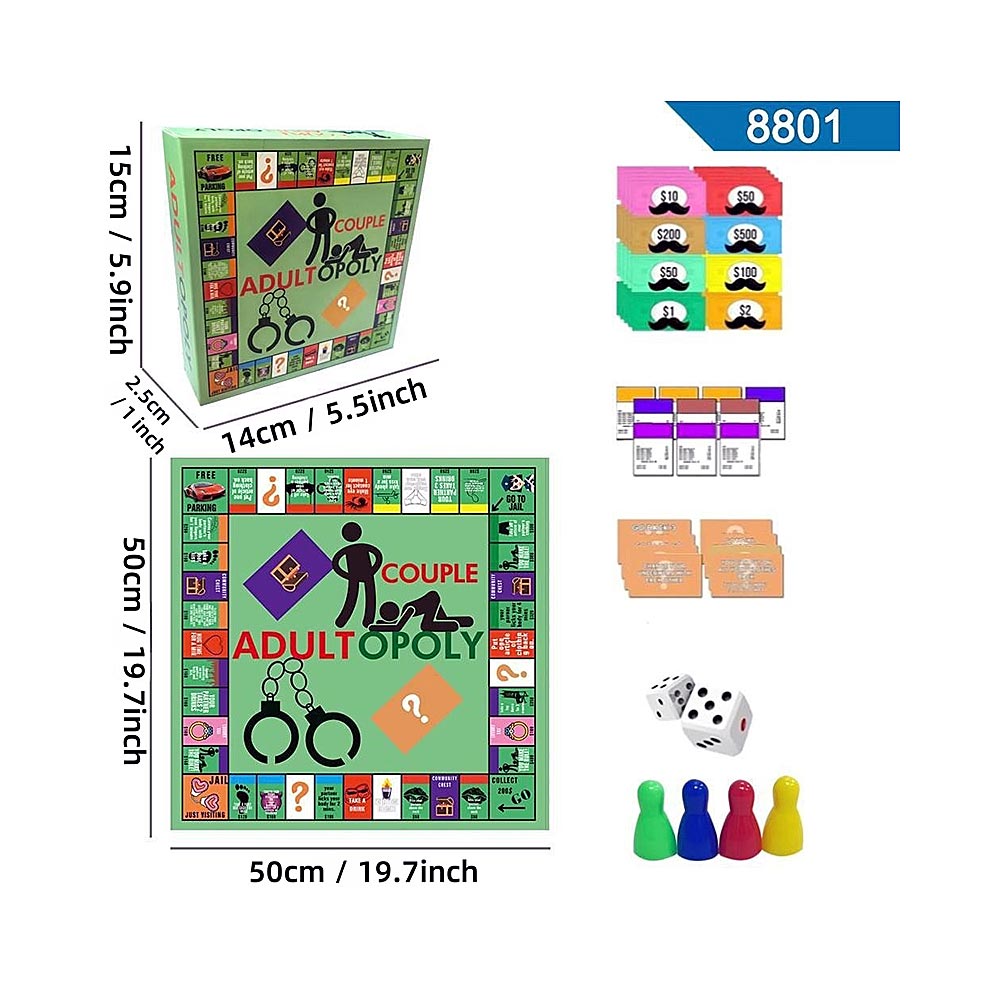 Adultopoly Couple Board Game – Perfect Date Night Game for Couples (English Ed.)