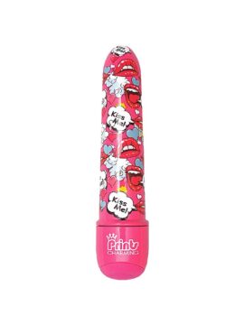 Global Novelties Prints Charming Pop Tease 5'' Mini Vibe Kiss Me Pink