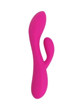 10-Mode Rechargeable Magenta Silicone Rabbit Vibrator Magnetic USB Charging