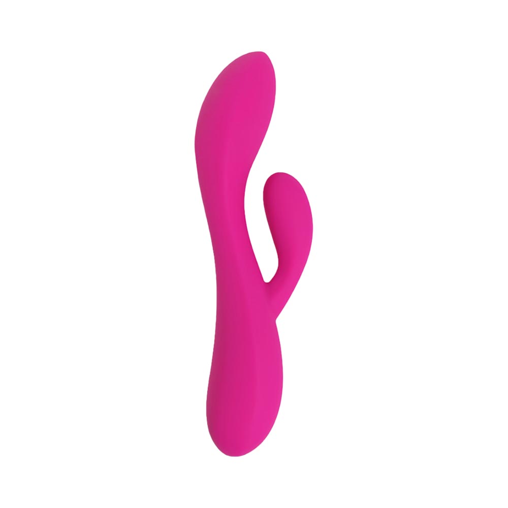 10-Mode Rechargeable Magenta Silicone Rabbit Vibrator Magnetic USB Charging