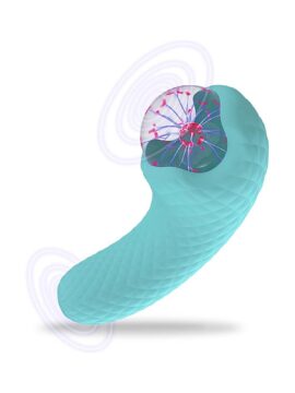 10-Mode Electric Pulse Cyan Silicone G-Spot Vibrator