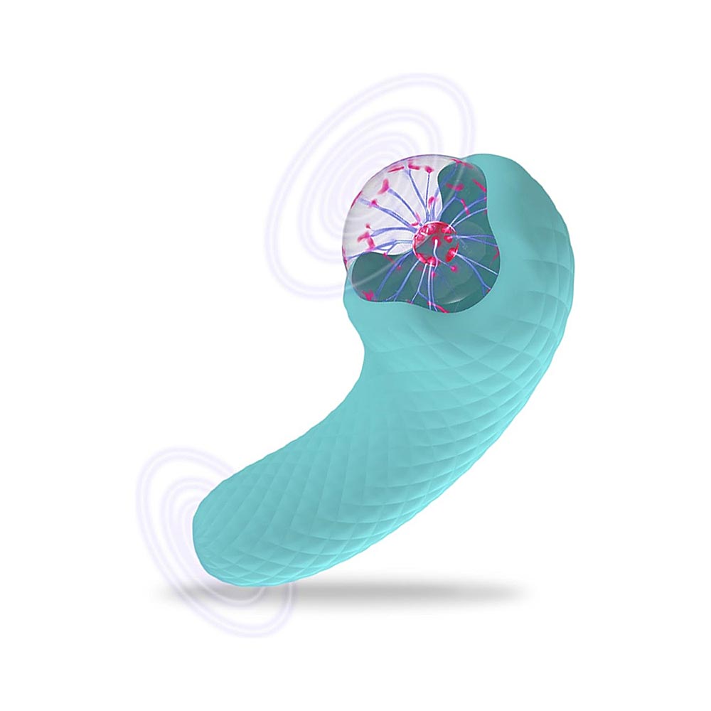 10-Speed Red Rechargeable Silicone Rose Clitoral Vibrator with Sucking Function