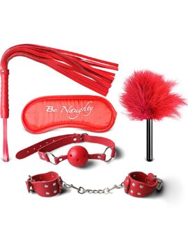 5 Piece Red Color BDSM Kit