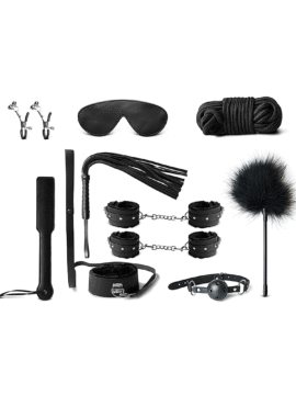 10 Pieces Black BDSM Kit