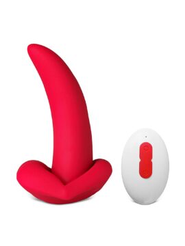 Red 10-Speed Mini Vibrating Tongue with Remote