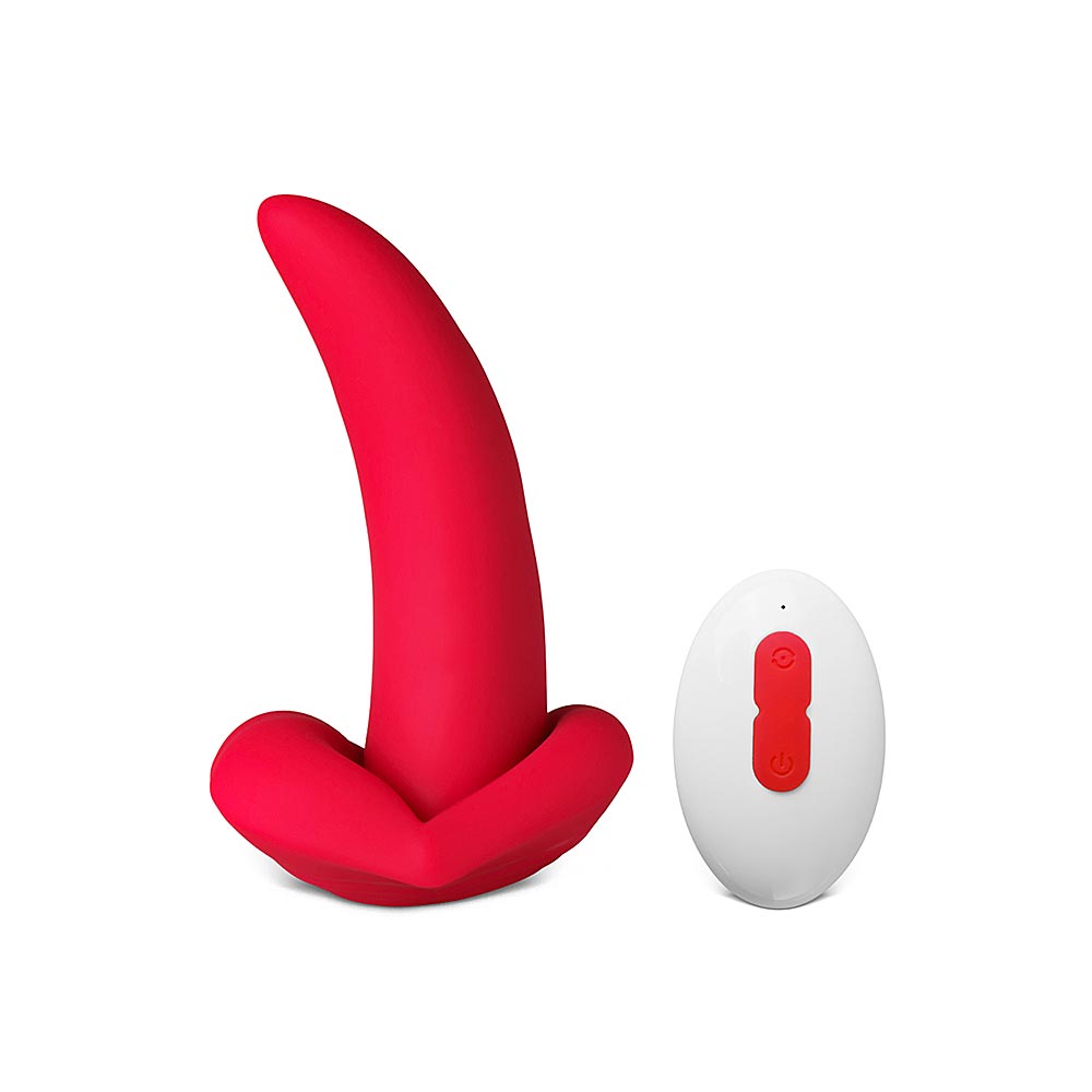 Red 10-Speed Mini Vibrating Tongue with Remote