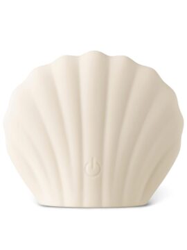 10-Speed Shell Shape White Silicone Vibrating Massager