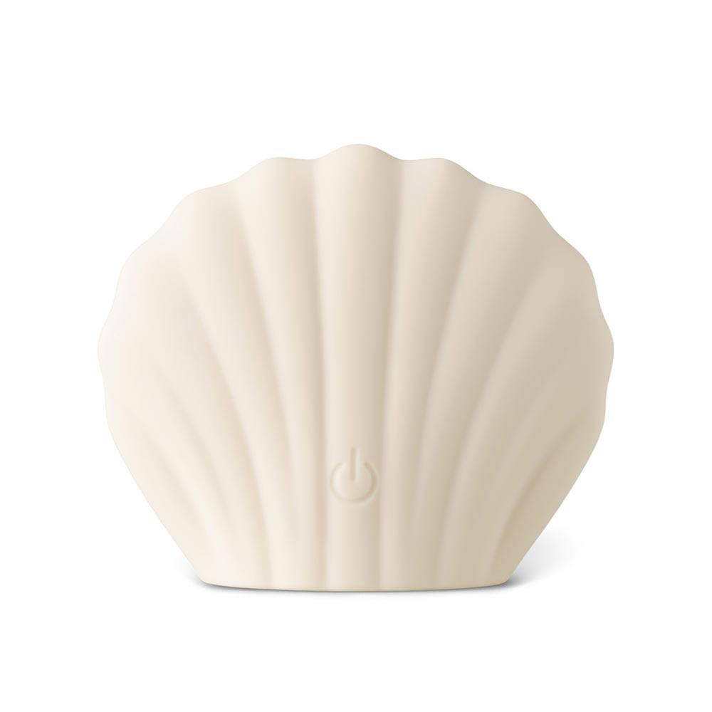 10-Speed Shell Shape White Silicone Rechargeable Vibrating Massager