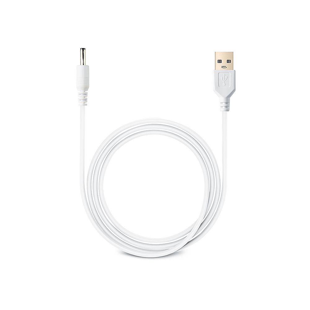 White/Black DC Barrel Connector Charging Cable with 1 cm Pin Length 35 cm