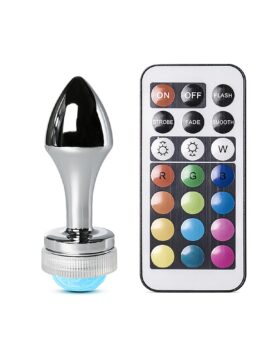 Metal Butt Plug with Light Controlled by Remote Type II