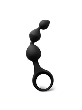 Black Silicone Beaded Butt Plug