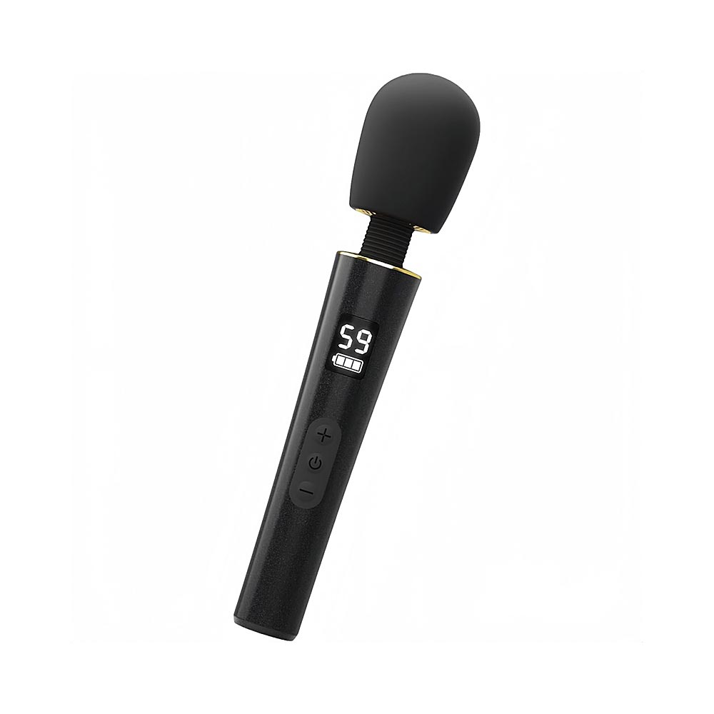 9-Speed Black High-Power Wand Massager- Clitoral Stimulation & LED Display