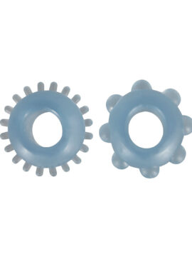 Cock Ring Set of 2 with Different Stimulating Dot Designs