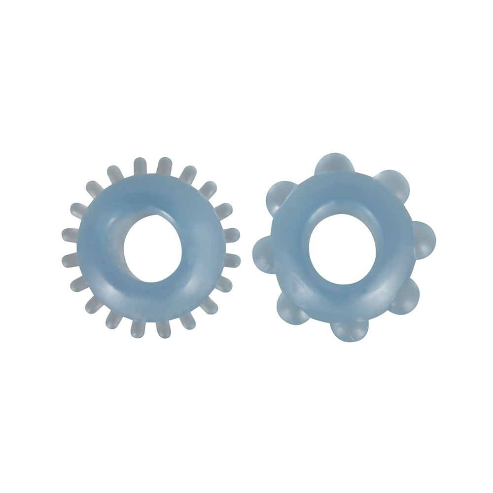 Cock Ring Set of 2 with Different Stimulating Dot Designs