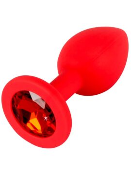 Jewel Red Plug Small with Red Colored Gemstone