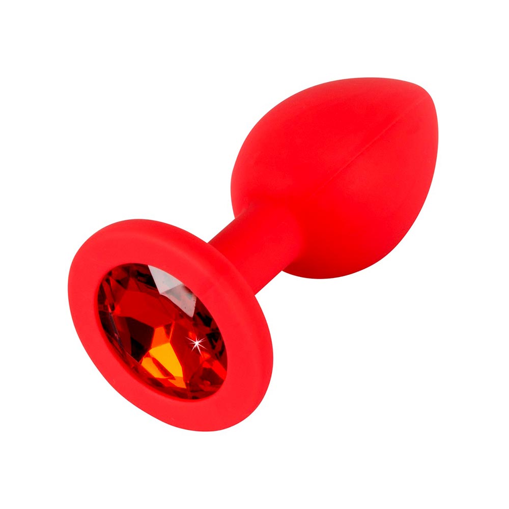Jewel Red Plug Small with Red Colored Gemstone
