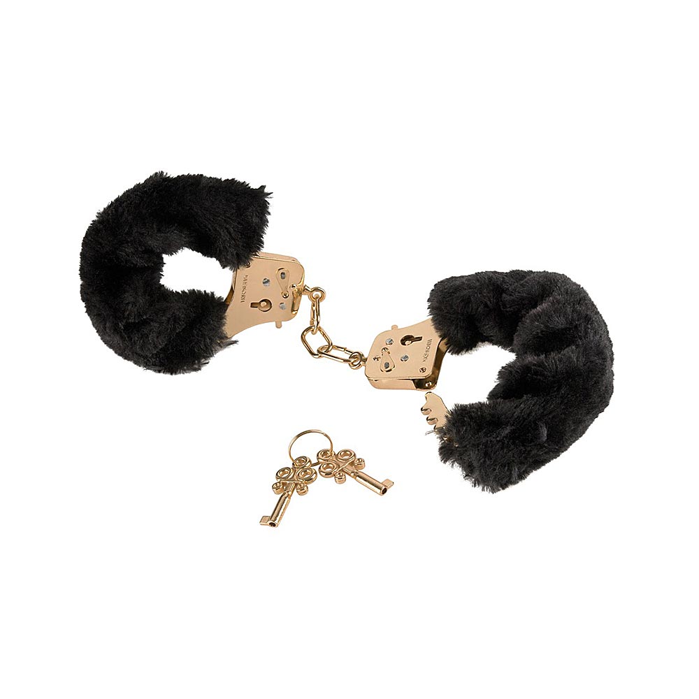 Gold Metal Safety Furry Handcuffs for Beginners