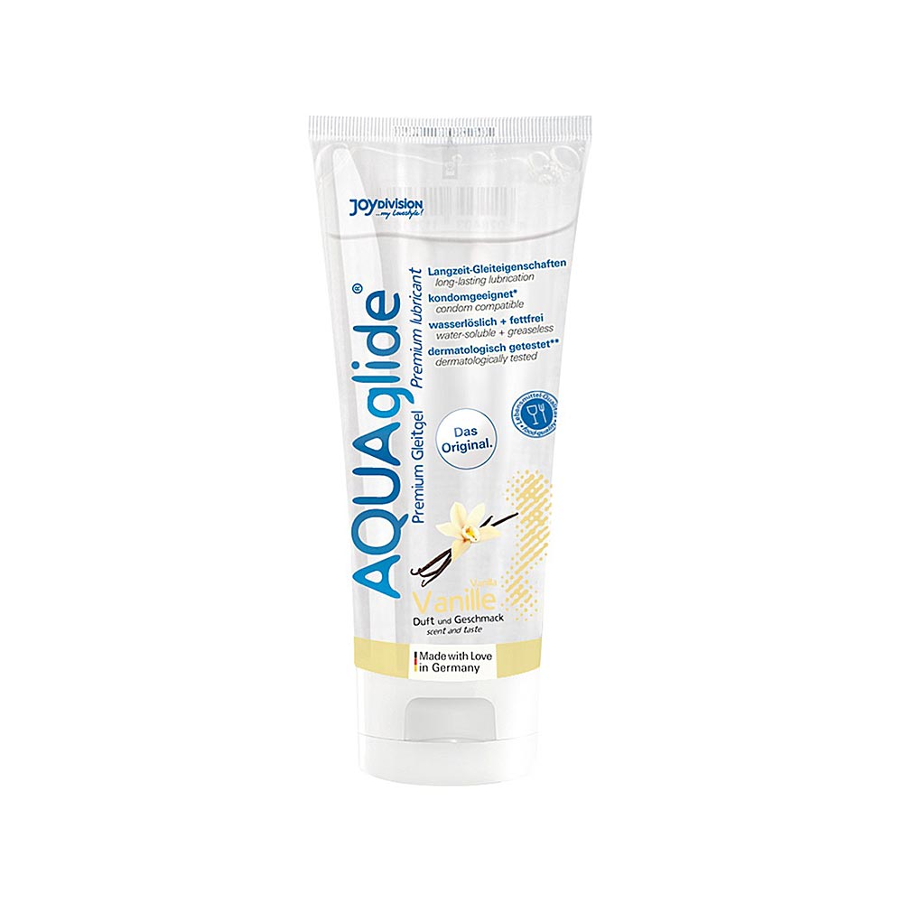 AQUAglide Vanilla Vegan Water-Based Lubricant with Vanilla Scent & Flavour 100 ml