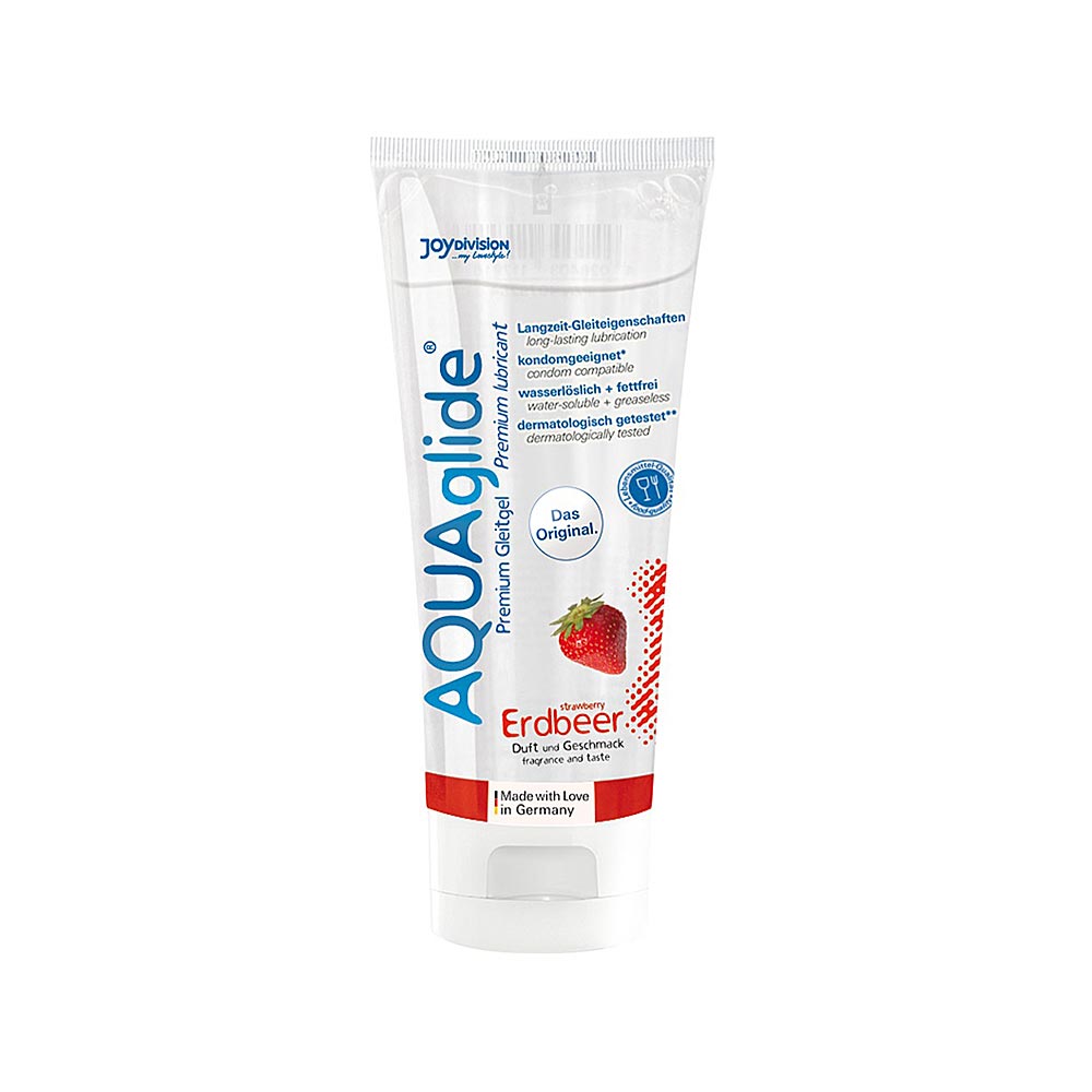 AQUAglide Strawberry Vegan Water-Based Lubricant 100 ml