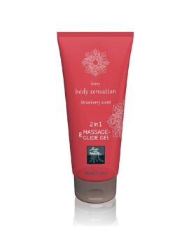 Massage & Glide Gel 2 in1 Strawberry Scent with Lubricating & Massage Properties 200 ml