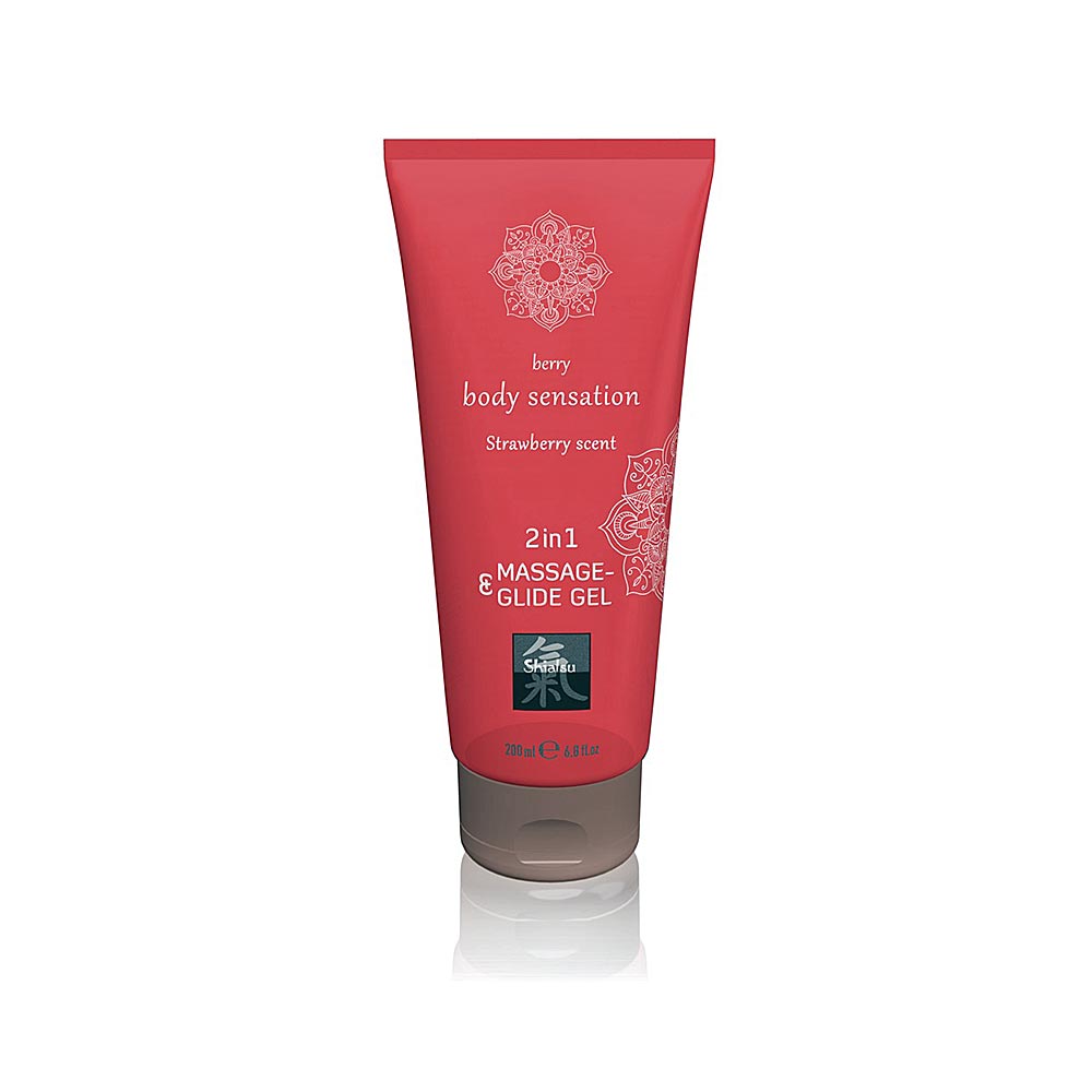 Massage & Glide Gel 2 in1 Strawberry Scent with Lubricating & Massage Properties 200 ml