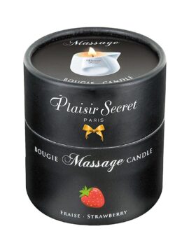 100% Organic Massage Oil Candle with Strawberry Scent 80 ml