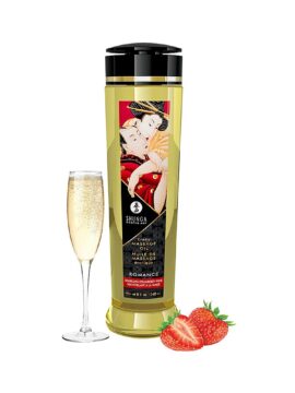 Shunga Erotic Massage Oil with a Sensual Strawberry & Champagne Sensual Scent 240 ml
