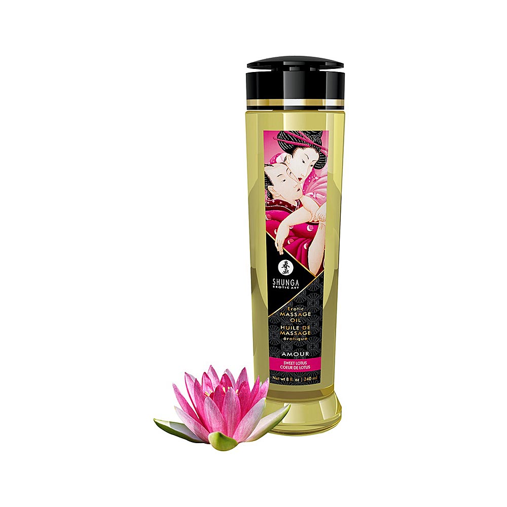 Shunga Erotic Massage Oil with a Sensual Sweet Lotus Sensual Scent 240 ml