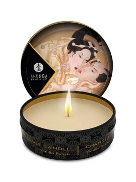 Shunga Mini Massage Candle & Oil with Vanilla Fetish Scent 30 ml