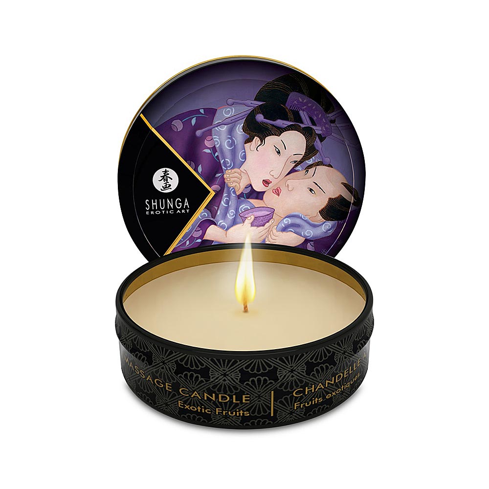 Shunga Mini Massage Candle that Melts into Warm Massage Oil with Exotic Fruits Scent 30 ml
