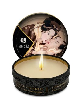 Shunga Mini Massage Candle & Oil with Intoxicating Chocolate Scent 30 ml