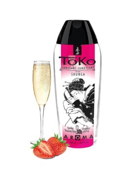 Shunga Toko Organica Water-Based Lubricant Gel with Strawberry Sparkling Wine Scent 165 ml