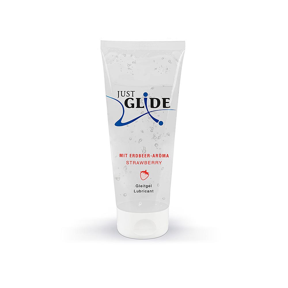 Just Glide Water-Based Strawberry Flavored Lubricant 200 ml