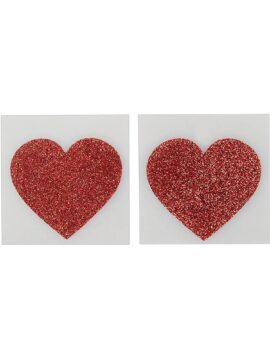 Nipple Stickers in a Heart Shape with Glitter
