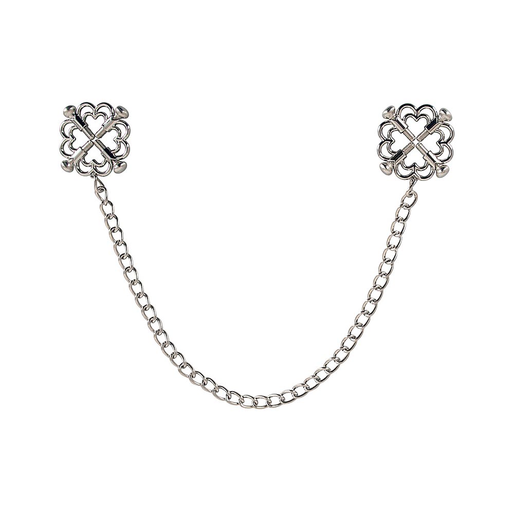 Nipple Jewellery with Metal Chain Made Entirely of Stainless Steel