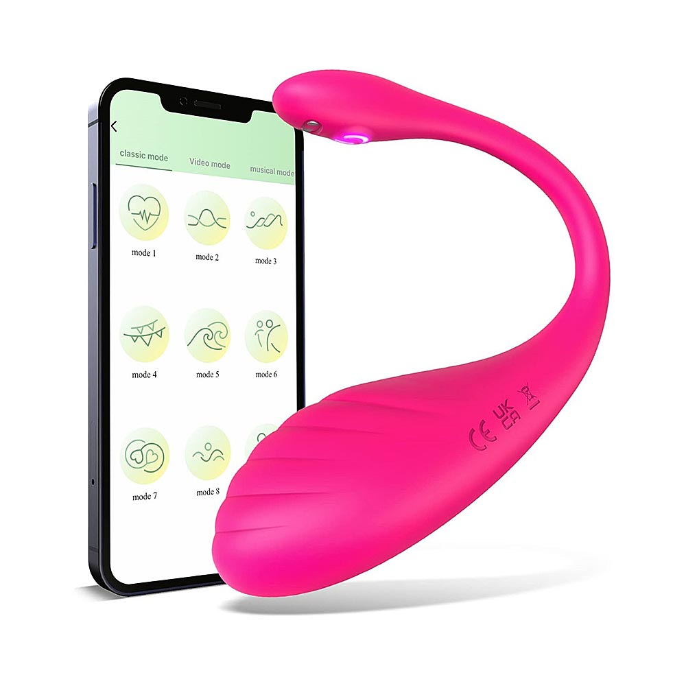 9-Speed Magenta App-Controlled Rechargeable Silicone Vibrator