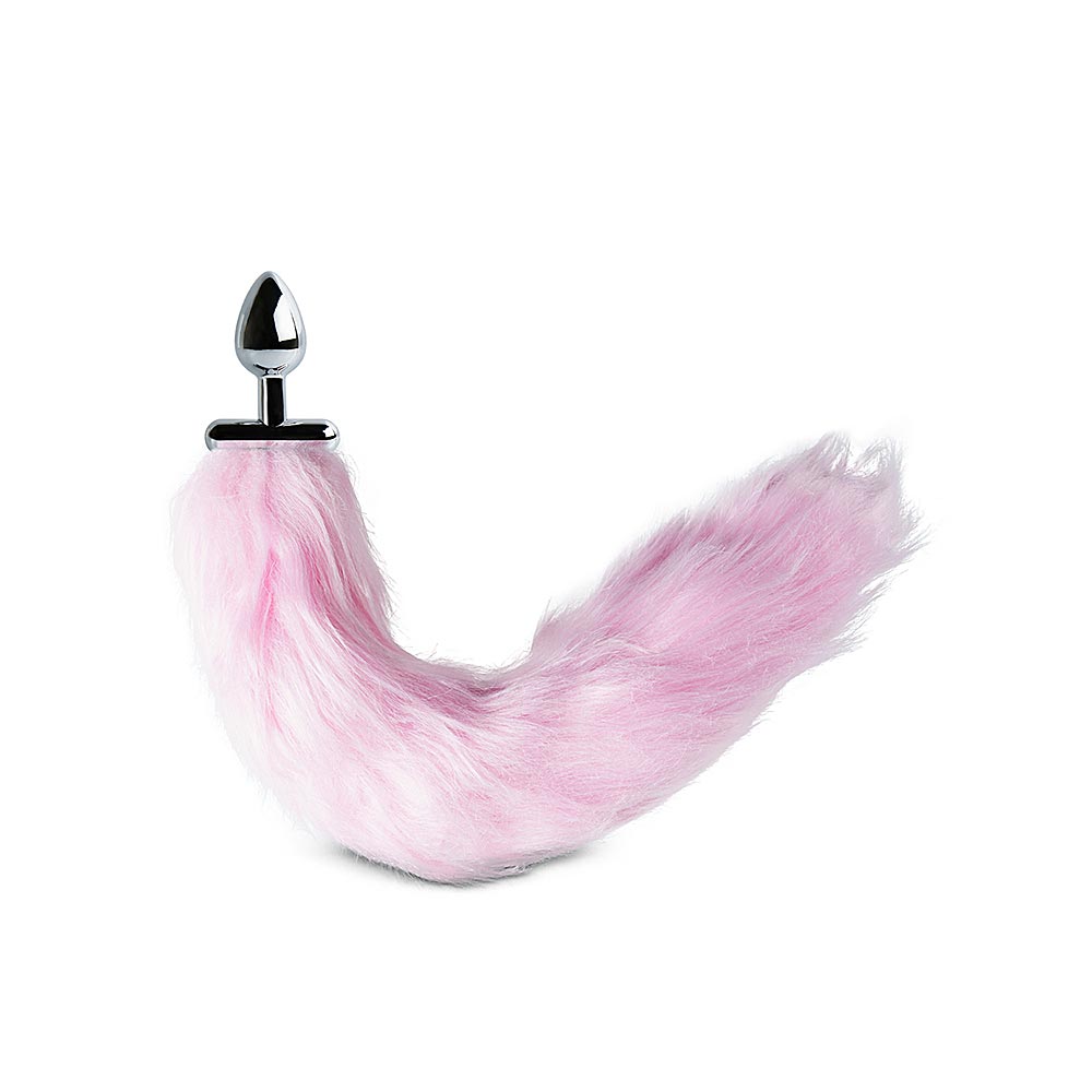 11.8” Tail Butt Plug with Pink Color Light