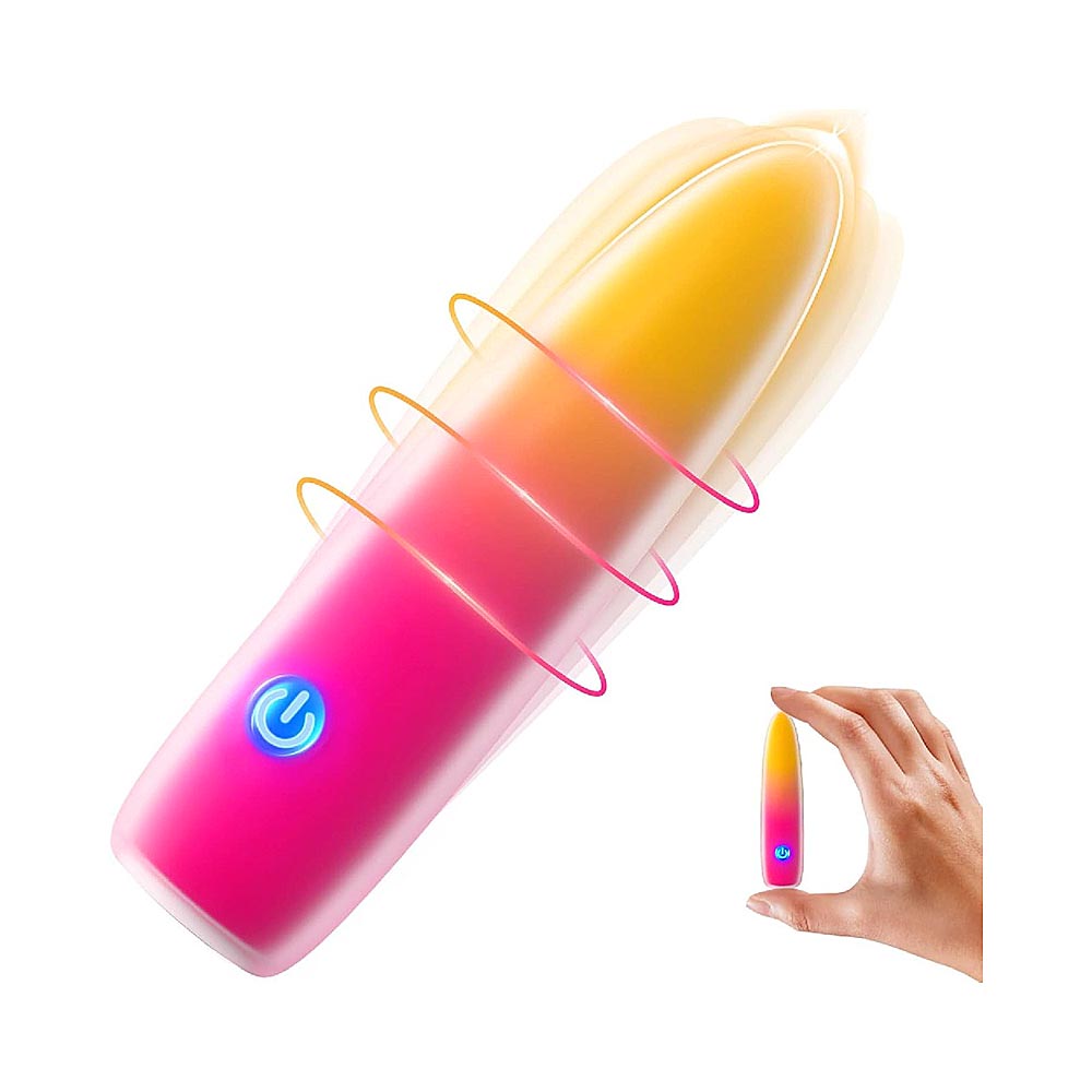 10-Speed Multicolor Rechargeable Silicone Bullet Vibrator