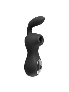 12 Speeds Black Color Silicone Clitoral Stimulator with 2 Motors