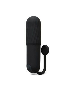 Black 10-Speed  Vibrating Bullet with Grip Handle