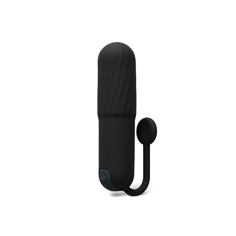 Black 10-Speed  Vibrating Bullet with Grip Handle