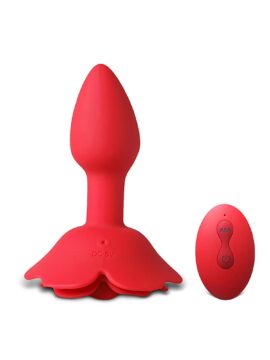 10 Speeds Red Vibrating & Rotating Anal Plug
